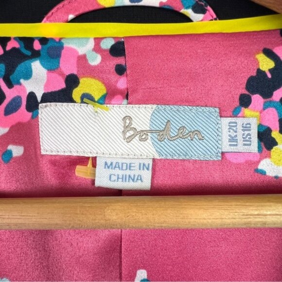 Boden Women’s Black Gray Zip Up Blazer Jacket Size 16 - Picture 5 of 6